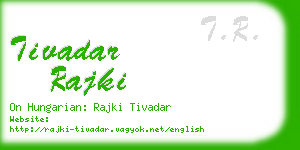 tivadar rajki business card